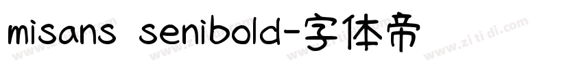 misans senibold字体转换
